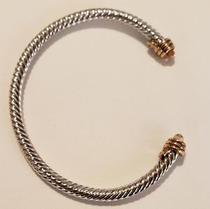 Designer inspired sterling silver cuff